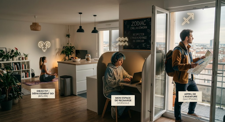 Les signes qui ont le plus besoin d'indépendance dans leur colocation ou coliving.